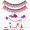 American String Flag Banner 4th of July Decorations Patriotic Red White Blue Stars and Stripes Bunting, USA Flag Garland for Labor Veterans Day, American Independence Day Decorations